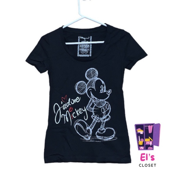 Disney French “ I love” Mickey T-Shirt - Picture 1 of 3